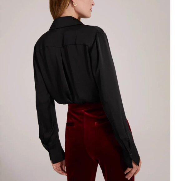 NWT Favorite Daughter Take Me Seriously Bodysuit XS/L Black Noir - Picture 3 of 7